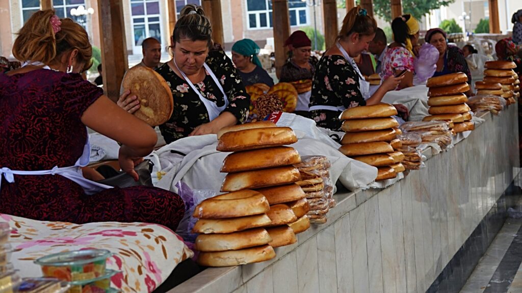 Prodavačky chleba, Samarkand